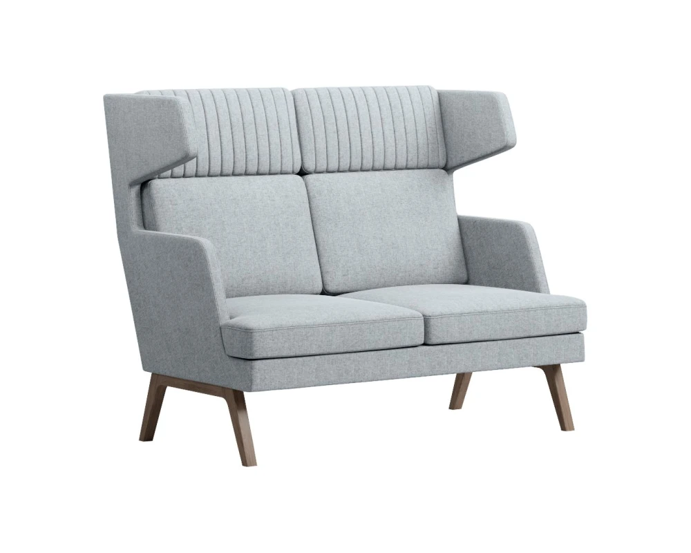 Диван Everprof Марко / Marko двухместный высокий Ткань, Серый