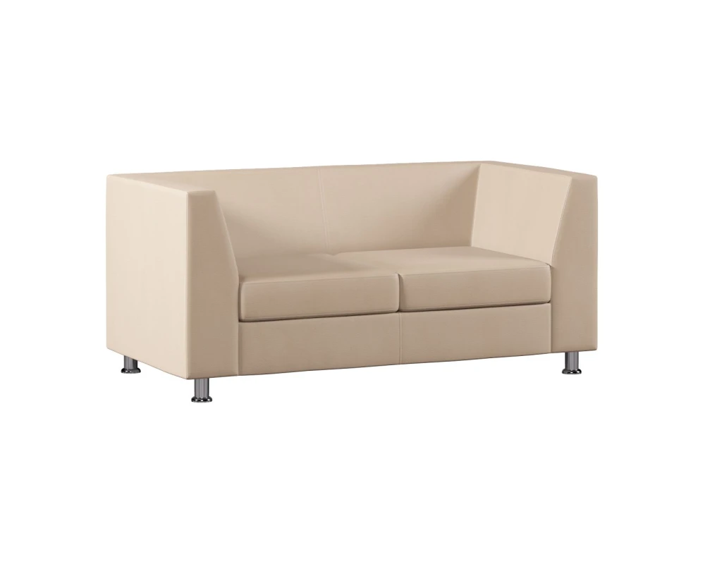 Диван Everprof Монро / Monro двухместный Экокожа, Бежевый