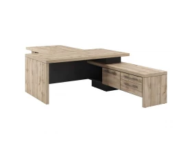 Стол руководителя с опорной тумбой T-818пр.0000 Торстон images