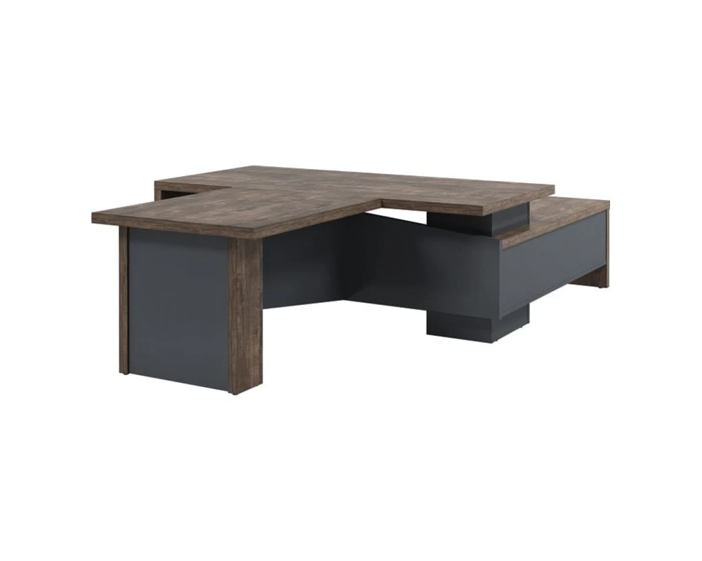 Стол руководителя с опорной тумбой T-820л.0000 Торстон