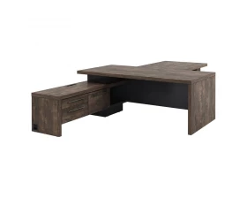 Стол руководителя с опорной тумбой T-820л.1000 Торстон images