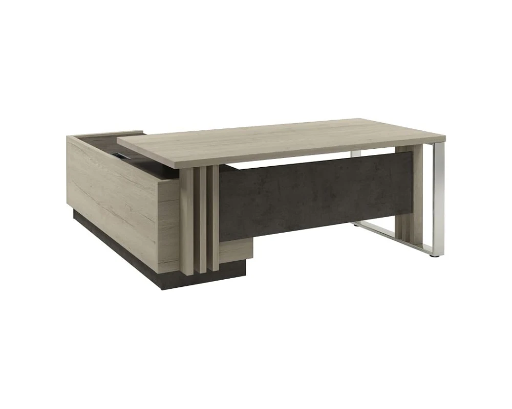 Стол руководителя с опорной тумбой и металлической опорой Z-418пр.1000* Вестар / Vestar