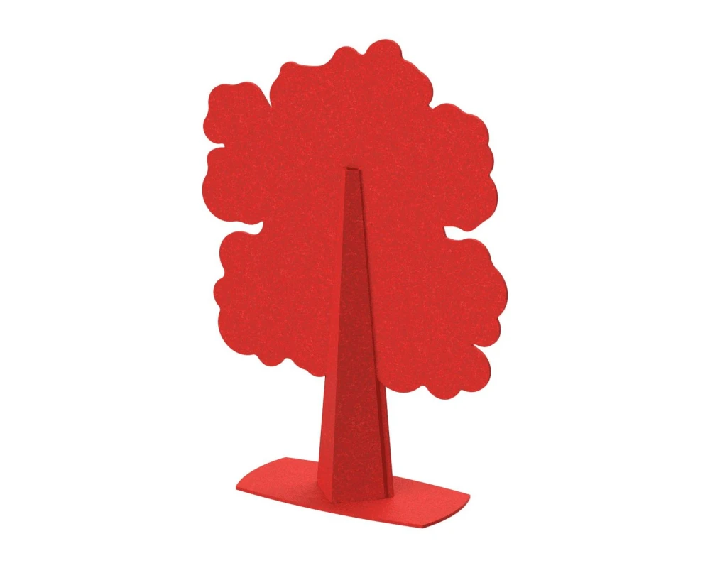 Перегородка фигурная "Дуб" 120х40х160 Forest Office Алый коралл