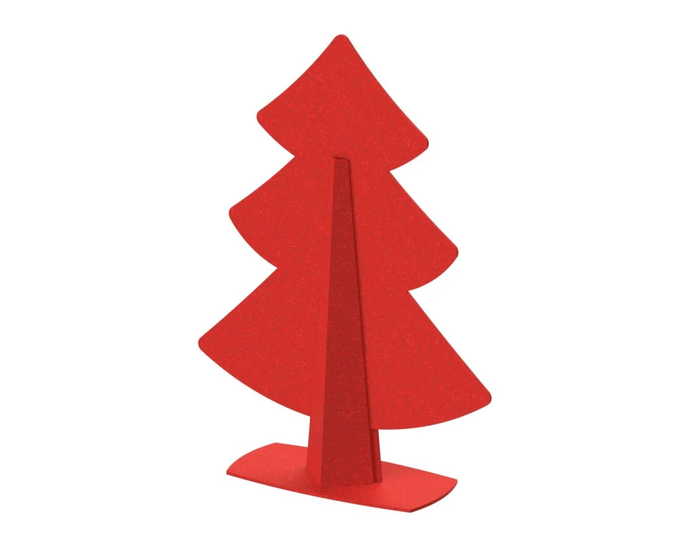 Перегородка фигурная "Елка" 120х40х160 Forest Office Алый коралл