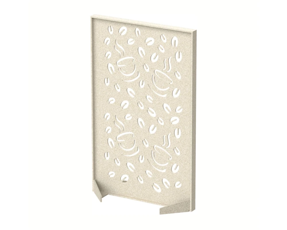 Перегородка с декором "Кофе" 100х40х140 Forest Office Лебединый пух