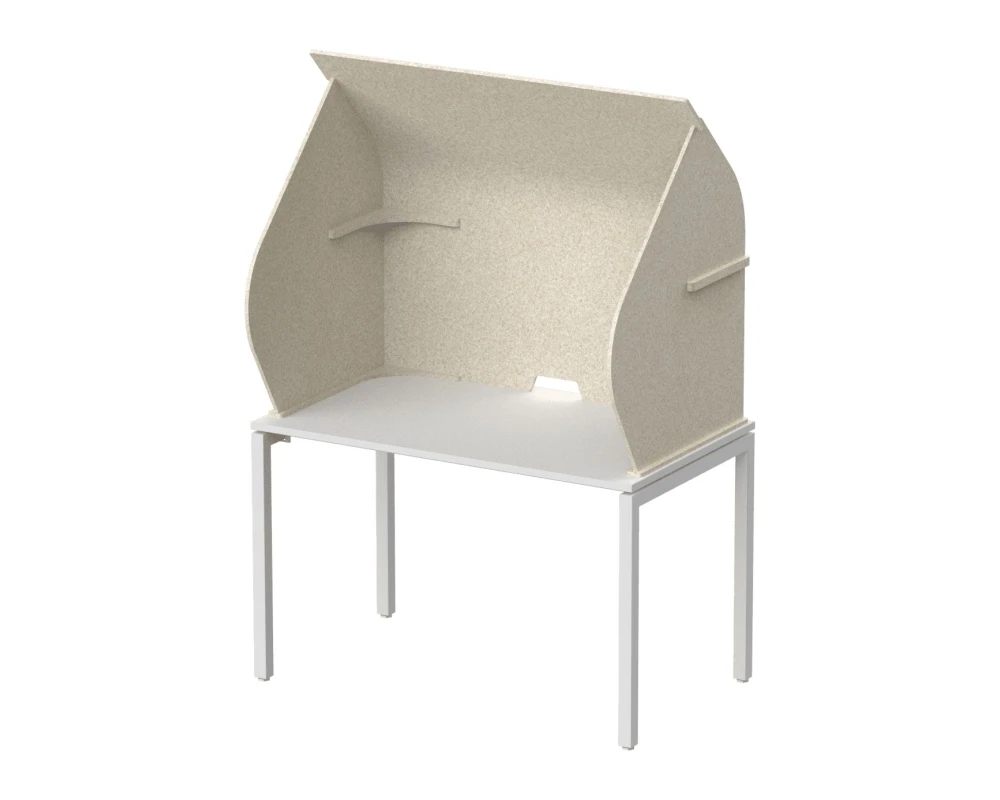 Кабина-капсула с фигурными боковыми стенками 98х72х140 Forest Office Лебединый пух