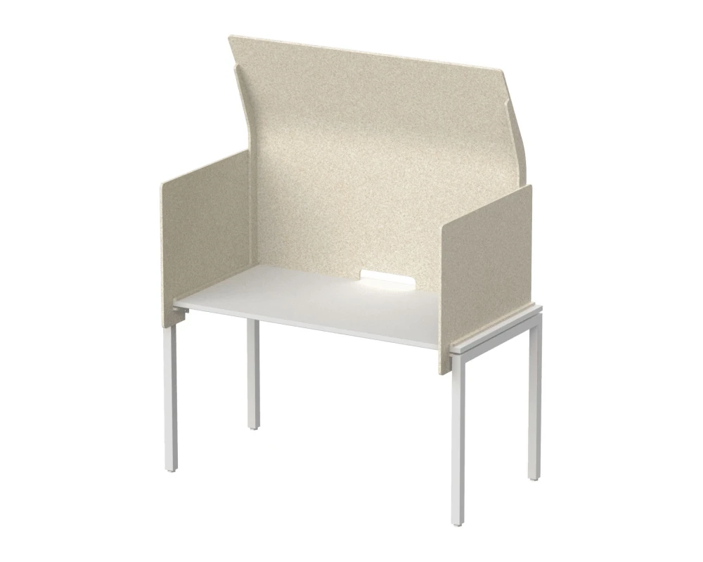 Кабина с высоким экраном-парусом 115х86х113 Forest Office Лебединый пух