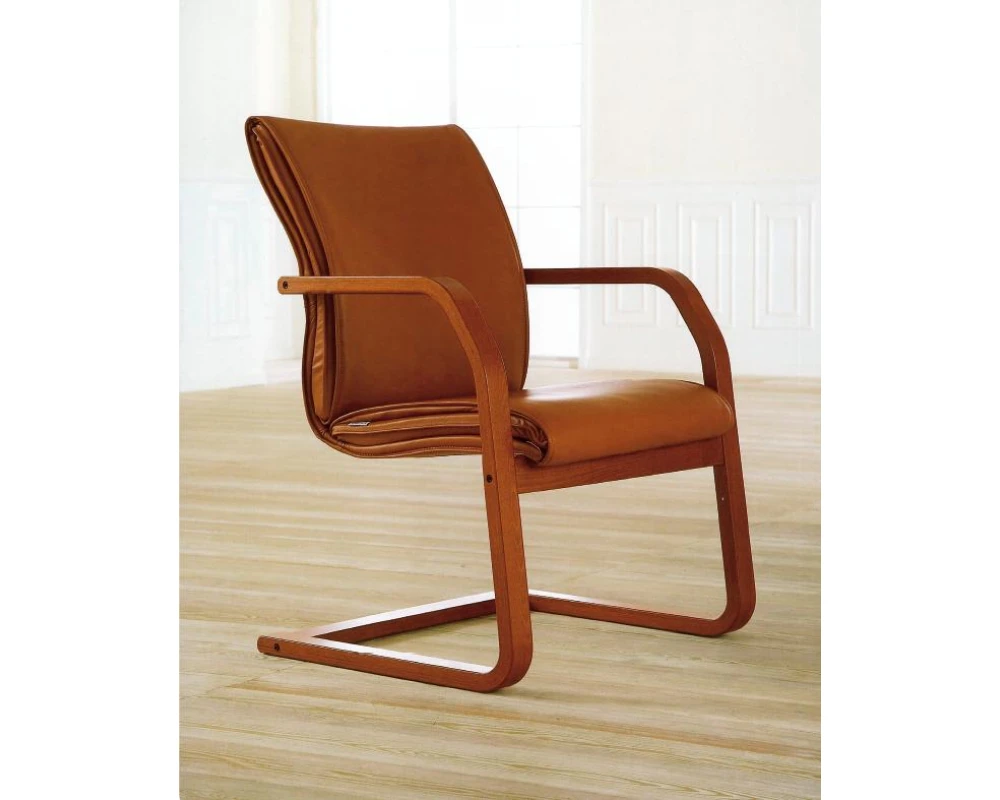 Кресло ЛОНДОН В, кожа, дерево