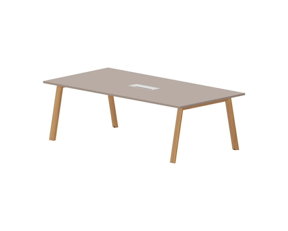 Стол для совещаний с металл. аутлетом 240х120,6х75 Артвуд Митин / Artwood Meeting Тортора/Бук