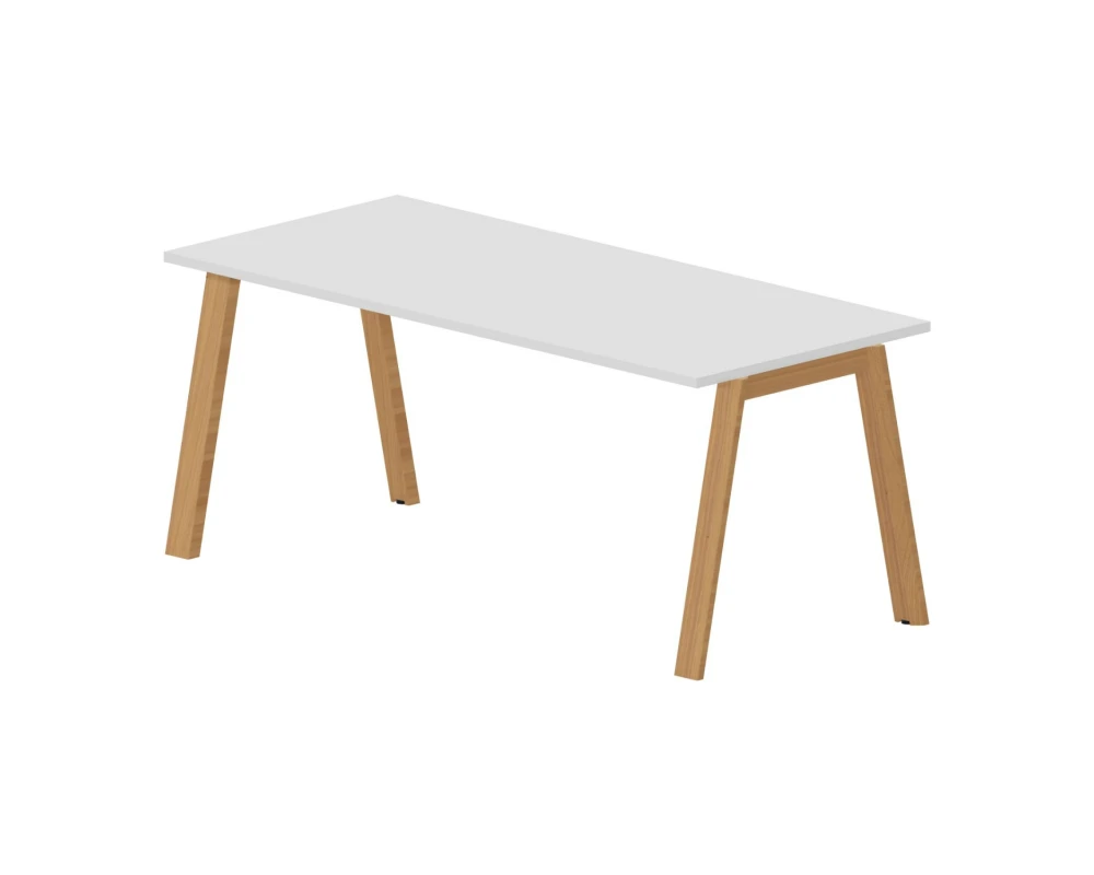 Стол письменный 180х80х75 (без отверстий) Артвуд / Artwood Белый/Бук