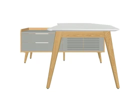 Стол рабочий эргономичный с опорной тумбой Rem-200.1L+Rem-33L Remo images