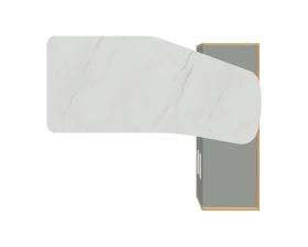 Стол рабочий эргономичный с опорной тумбой Rem-200.1R+Rem-33R Remo images