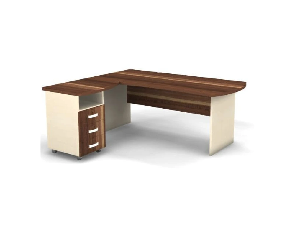 Рабочее место с тумбой левое 180x160x74 Berlin