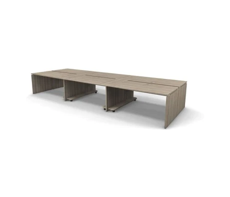 Рабочая станция 6 мест с полкой под ПК 474x163x74,3 Europe