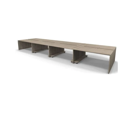 Рабочая станция 8 мест с полкой под ПК 632x163x74,3 Europe