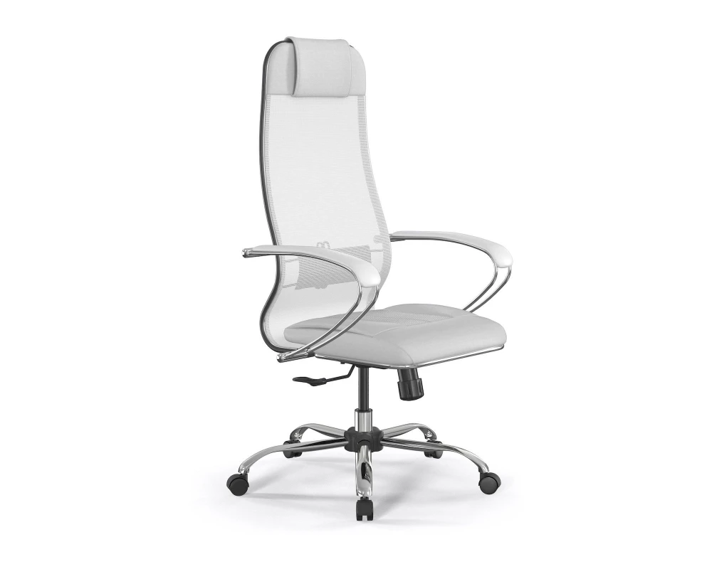 Кресло ErgoLife 5/подл.131/осн.Synchro 003 Сетка/Экокожа, Белый