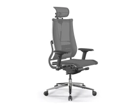 Кресло METTA M B2-14D M26.B32.G25.W03 Сетка/Экокожа, Серый/Темно-серый images