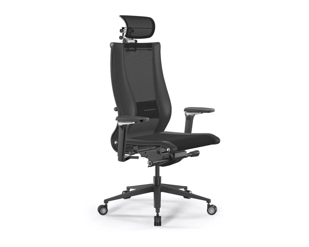 Кресло Samurai L2-16D M26.B11.G24.W04 (подл.1) Сетка/Экокожа, Черный