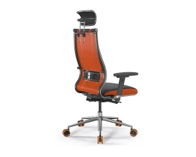 Кресло ErgoLife SynchroSit 10 B2-160D M24.B23.G18.W37 Сетка/Экокожа, Черный/Оранжевый images