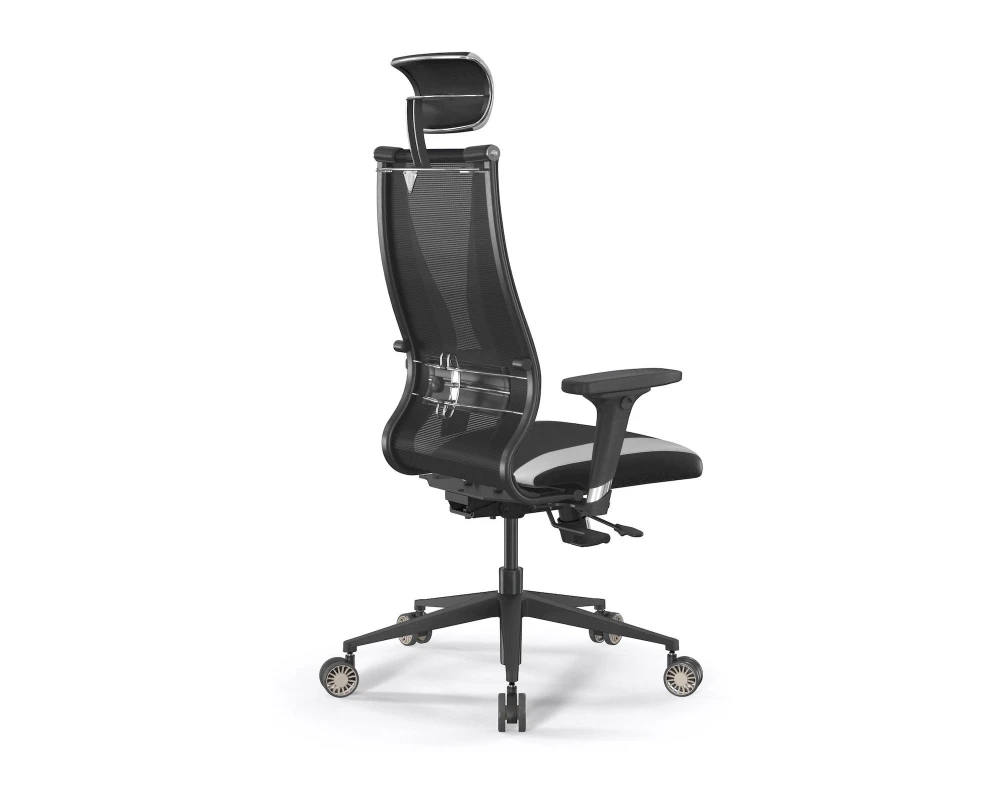 Кресло ErgoLife SynchroSit 10 B2-170D M18.B11.G19.W31 Ткань/Экокожа, Черный/Белый