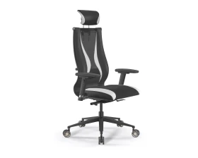 Кресло ErgoLife SynchroSit 10 B2-170D M24.B11.G19.W31 Ткань/Экокожа, Черный/Белый images