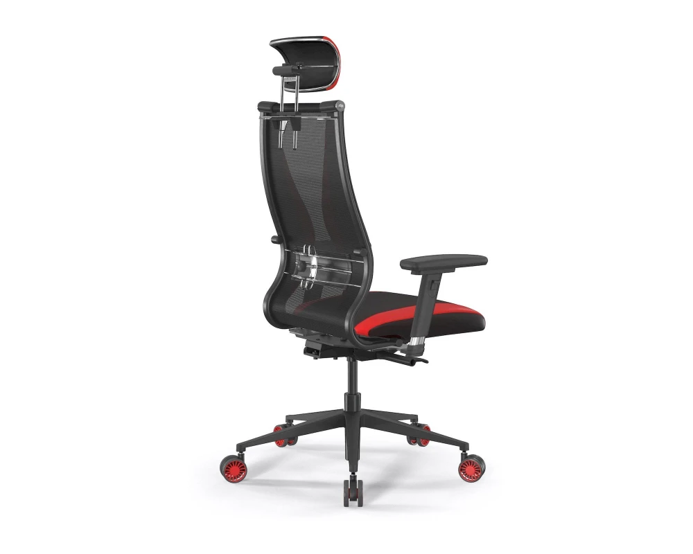 Кресло ErgoLife SynchroSit 10 B2-170D M24.B11.G19.W32 Ткань/Экокожа, Черный/Красный