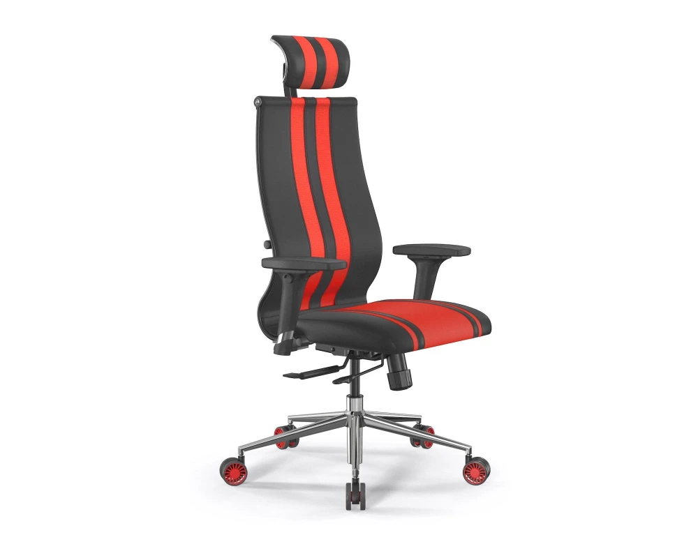 Кресло ErgoLife SynchroSit 10 B2-187D M18.B23.G18.W32 Экокожа, Черный/Красный