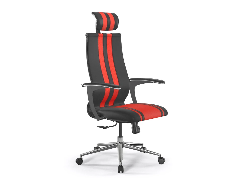 Кресло ErgoLife SynchroSit 10 B2-187U M20.B23.G18.W02 Экокожа, Черный/Красный