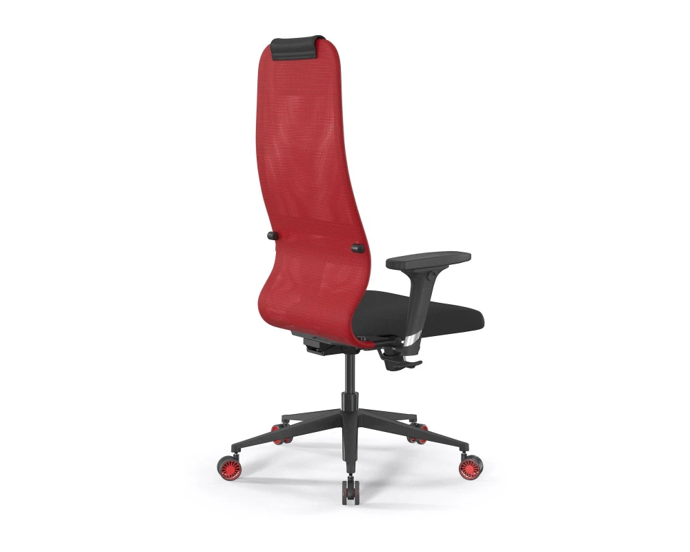 Кресло ErgoLife SynchroSit 8 B1-9D M25.B11.G19.W28 Сетка/Ткань, Красный/Черный
