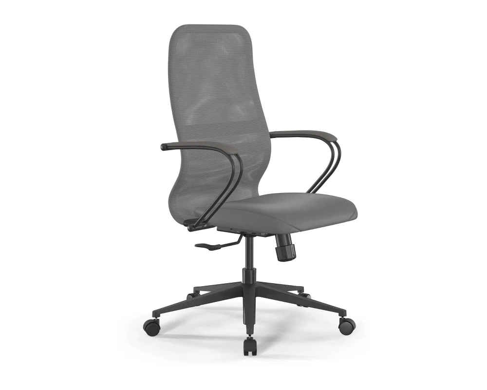 Кресло ErgoLife SynchroSit 8 B2-9K M25.B11.G19.W02 (подл.1) Сетка/Экокожа, Серый