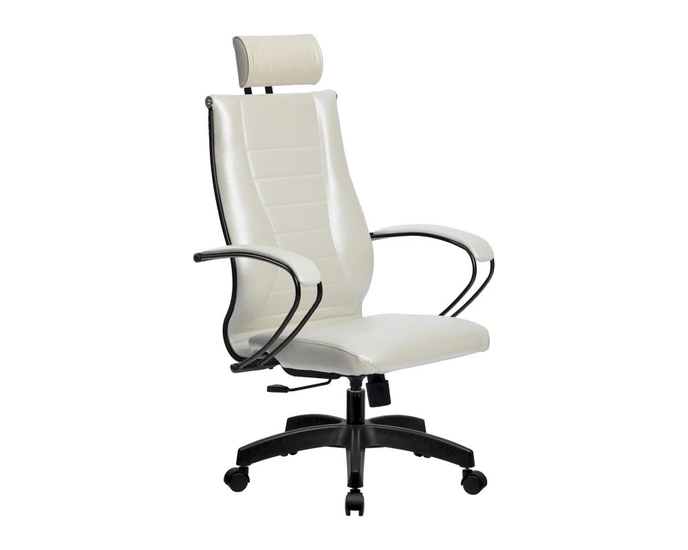 Кресло МЕТТА-34 MPES подл.117/осн.001 Экокожа, Белый