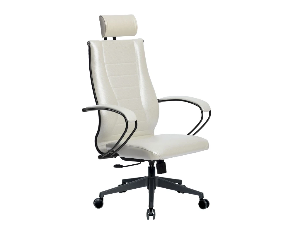 Кресло МЕТТА-34 MPES подл.117/осн.002 Экокожа, Белый