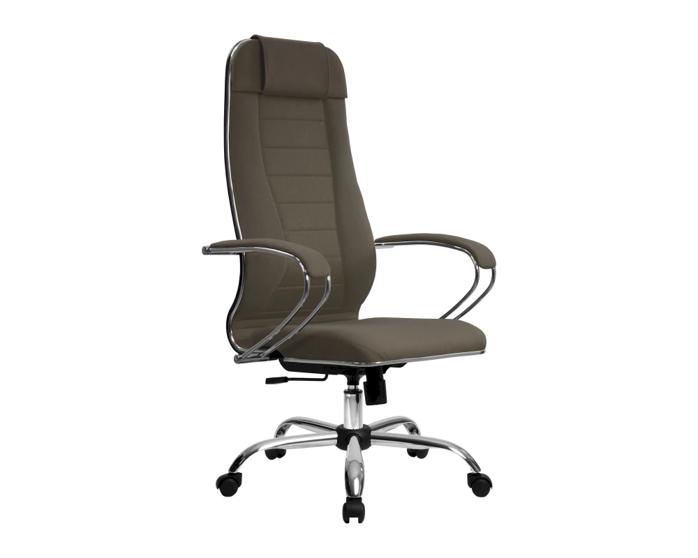 Кресло МЕТТА B 1m 32PF подл.127/осн.003 Ткань, Коричневый