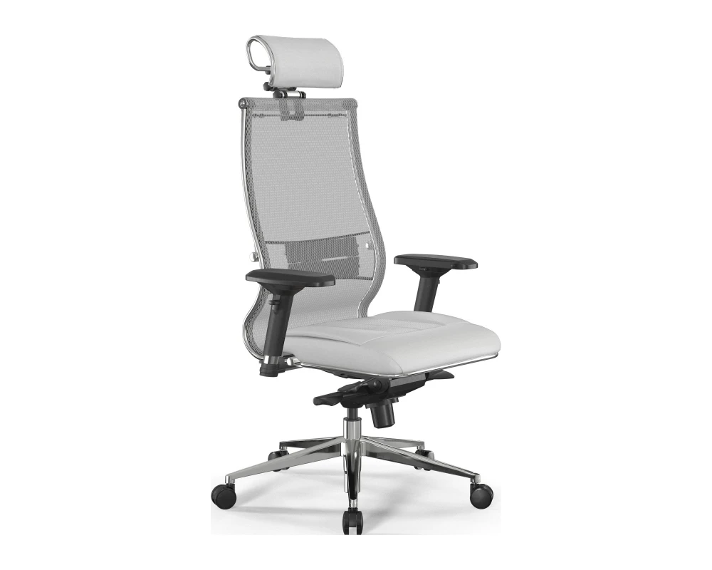 Кресло Samurai L2-6D M06.B32.G11.W03 Сетка/Экокожа, Белый