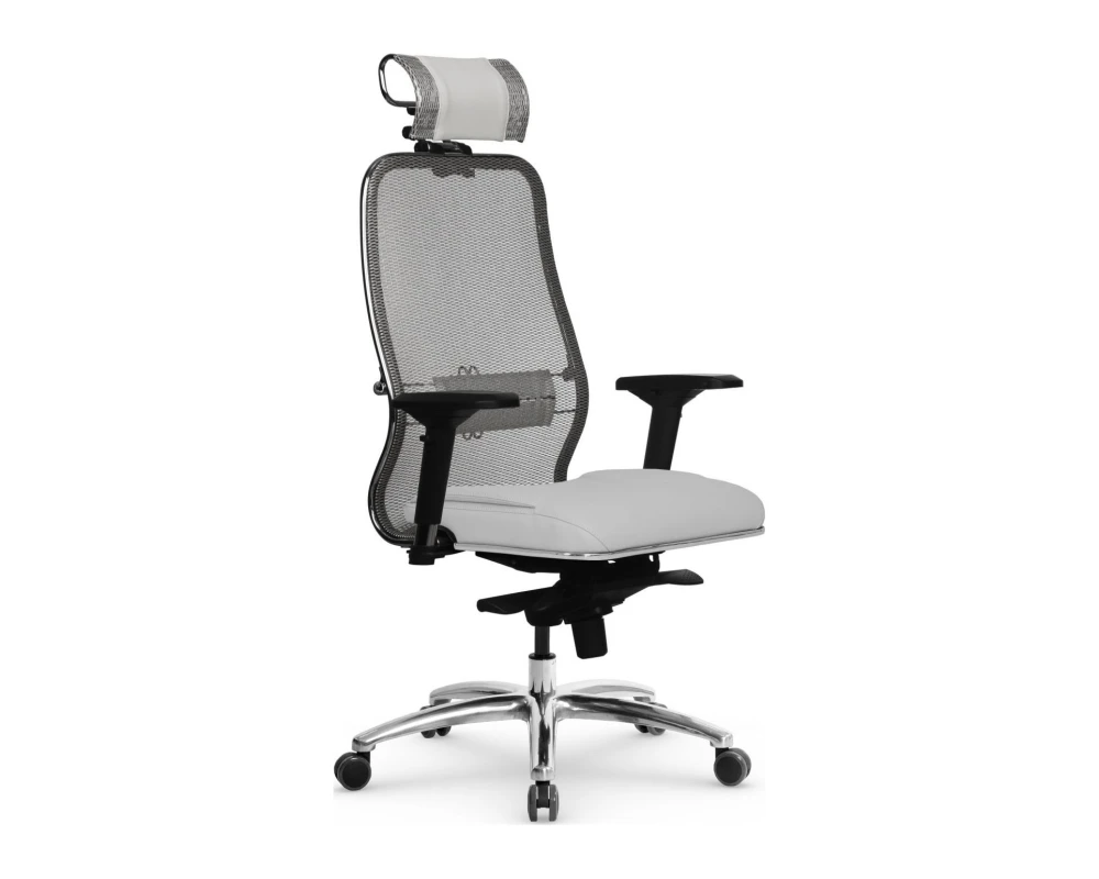 Кресло Samurai SL-3.04 MPES Сетка/Экокожа, Белый