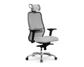 Кресло Samurai SL-3.04 MPES Сетка/Экокожа, Белый images