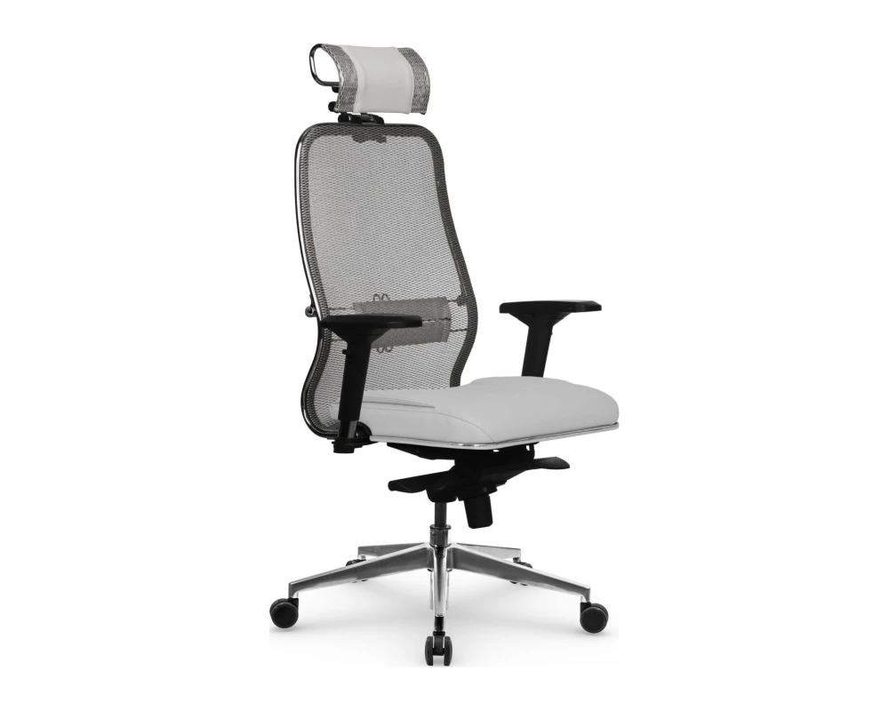 Кресло Samurai SL-3.041 MPES Сетка/Экокожа, Белый