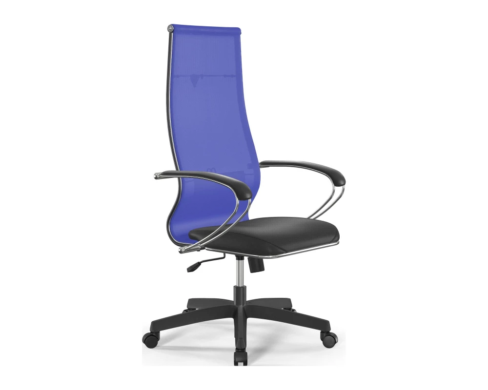 Кресло ErgoLife S 10 B1 M09.B02.G15.W01 Сетка/Экокожа, Васильковый/Черный