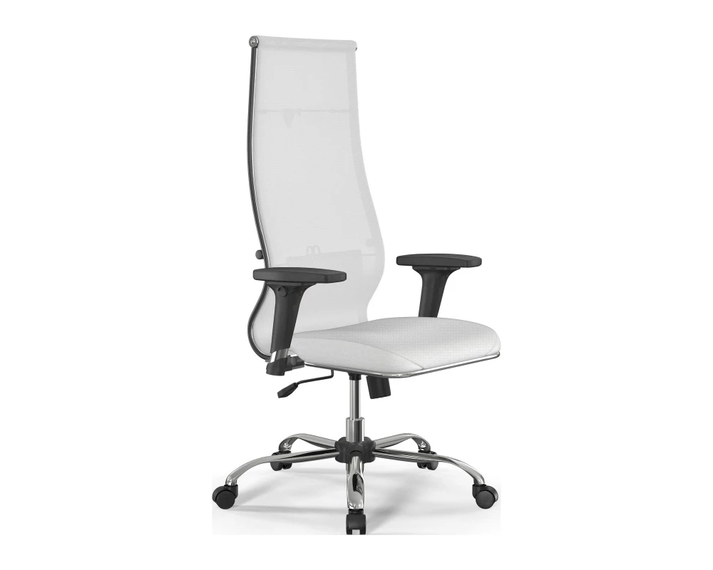 Кресло ErgoLife S 10 B1 M09.B21.G20.W01 (спинка и подл.1) Сетка/Экокожа, Белый