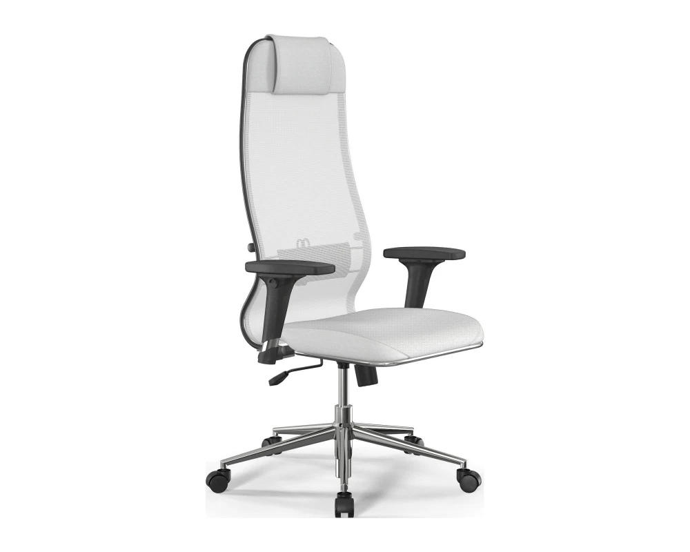 Кресло ErgoLife S 10 B1 M09.B23.G18.W01 (спинка и подл.1) Сетка/Экокожа, Белый