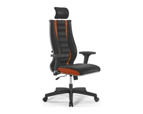Кресло ErgoLife S 10 B2-160D M09.B02.G15.W01 (подл.1) Сетка/Экокожа, Черный/Оранжевый images