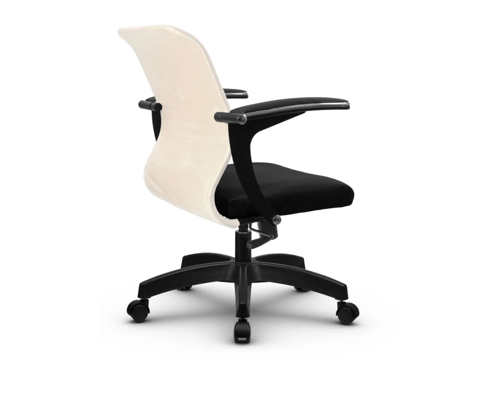 Кресло SU-M-4 подл.160/осн.001 Сетка, Бежевый/Черный