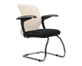 Кресло SU-M-4 подл.160/осн.007 Сетка, Бежевый/Черный images