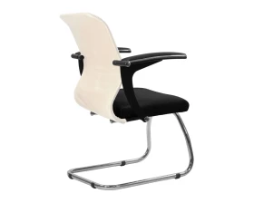 Кресло SU-M-4 подл.160/осн.007 Сетка, Бежевый/Черный images