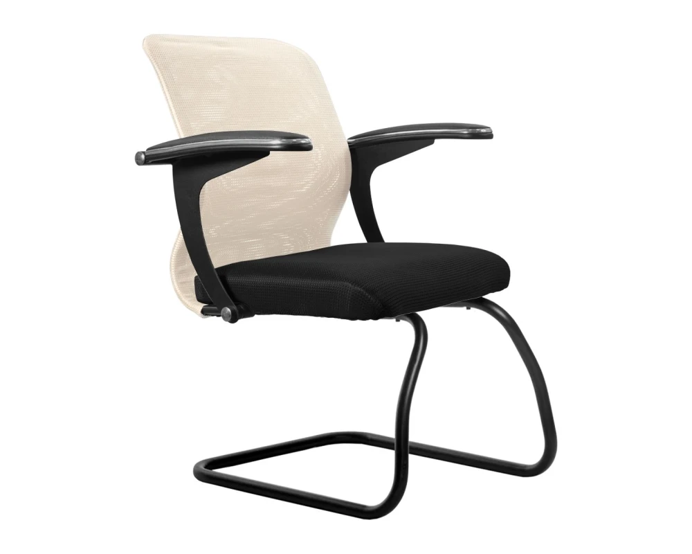 Кресло SU-M-4 подл.160/осн.008 Сетка, Бежевый/Черный
