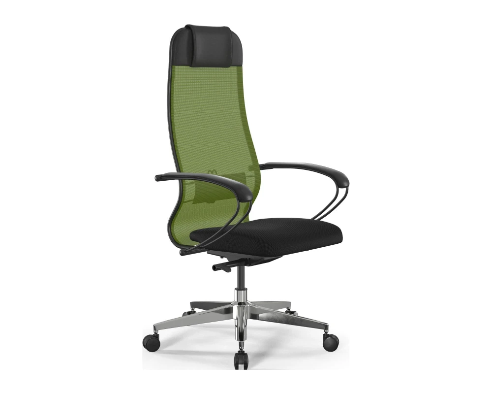 Кресло ErgoLife SynchroSit 10 B1-111K M23.B22.G18.W03 Сетка, Зеленый/Черный