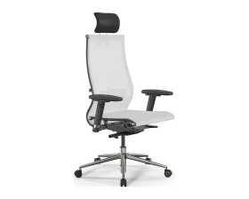 Кресло ErgoLife SynchroSit 10 B2-107D M23.B23.G18.W02 (с подголовником, подл.2) Сетка, Белый images