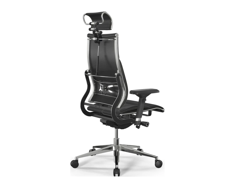 Кресло Y 2DM B2-10D M26.B32.G25.W03 (бежевая строчка) Экокожа, Черный