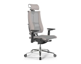 Кресло Y 4DF B2-14D M26.B35.G25.W04 Сетка, Светло-серый/Светло-бежевый images