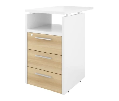 Тумба приставная (3 ящика с полкой и замком) 450х700х750 Дублин